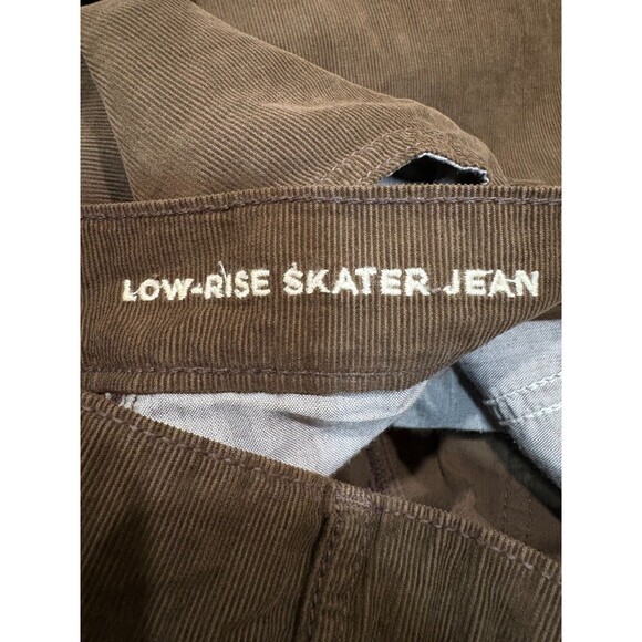 American Eagle Low-Rise Skater Corduroy Pants Brown Women's US 4 Regular - Picture 8 of 9
